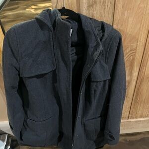 a new day Women's Charcoal Hooded Pea Coat